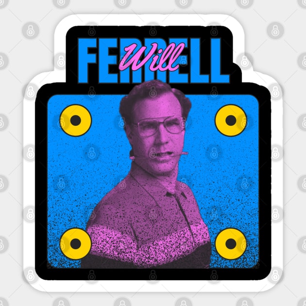 Will Ferrell Sticker by LivingCapital 